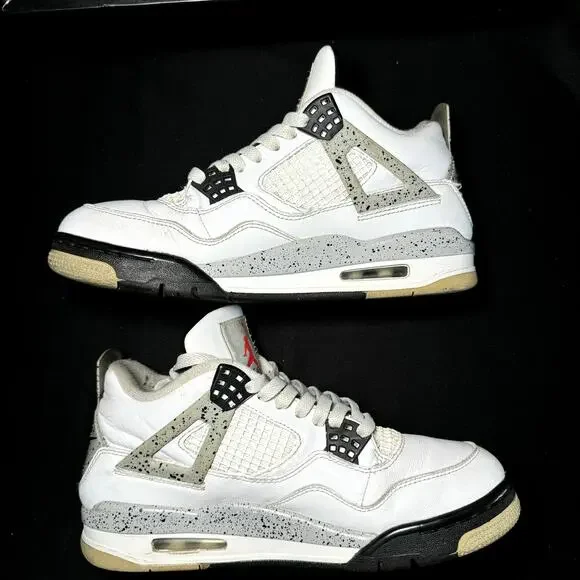 Size 8.5 - Nike Air Jordan 4 Retro OG White Cement 2016 Men's Shoes - Picture 2 of 9